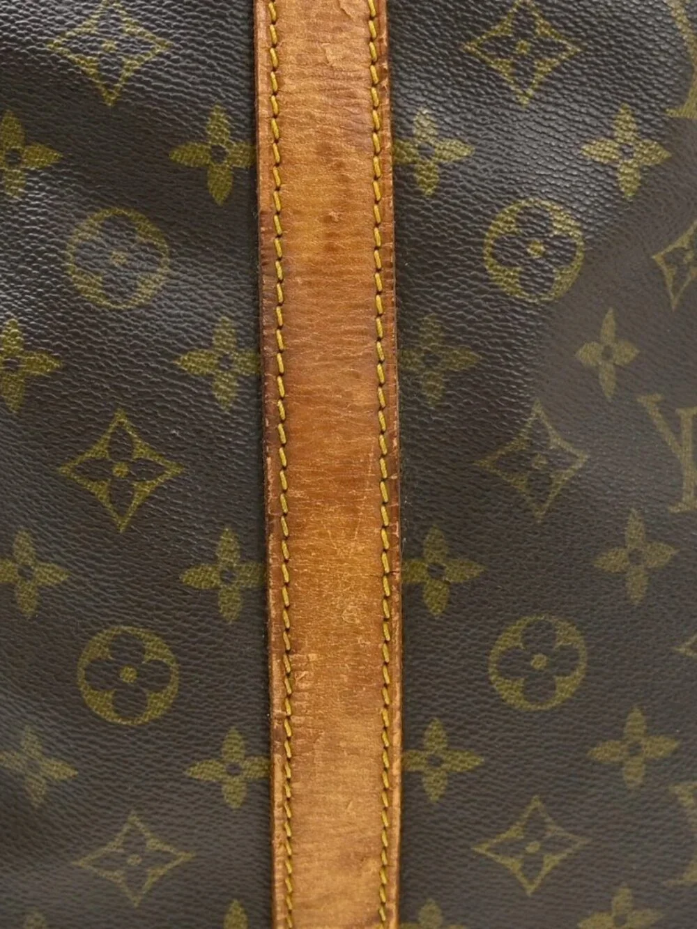 Louis Vuitton Keepall Bandouliere Duffle Brown Canvas